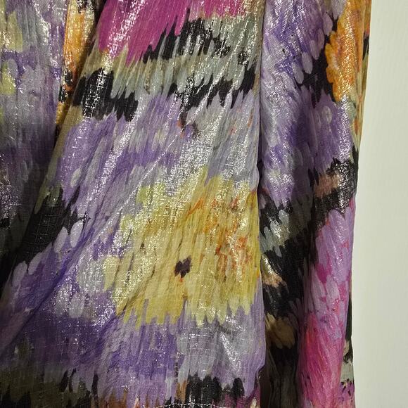 Roseanna Polaroid Technique Paolo Trench Light Coat Multi Color Metallic NEW - Picture 15 of 16